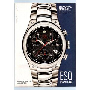 2003 ESQ Swiss Watches Centurion Vintage Print Ad Men's Fashion Wall Art